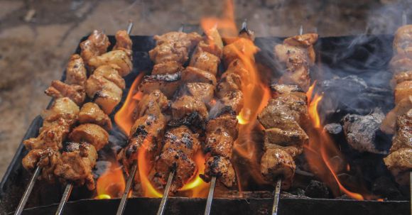 Barbecue - Grilled Meats on Skewers