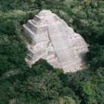 Archaeological Site - Birds Eye View of Estructura 1 Calakmul