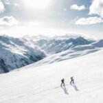 Hiking - Two Man Hiking on Snow Mountain