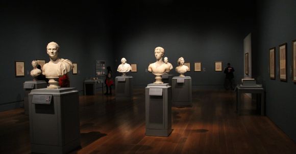 Museum - Assorted Busts on Gray Stand